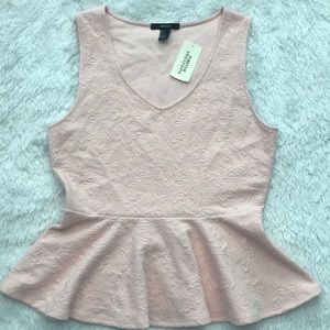 Light pink peplum shirt -NEW